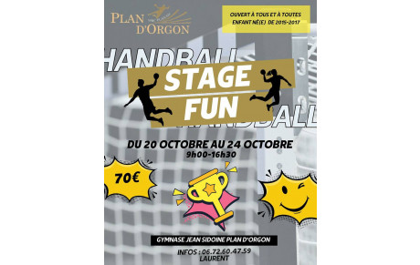 Inscriptions stage U11 automne 2025